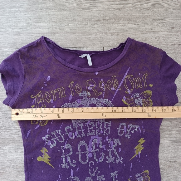 ⬇️ Clearance Rave T Shirt "Born to Rock Out Duchess Of Rock & Roll" - Picture 6 of 7